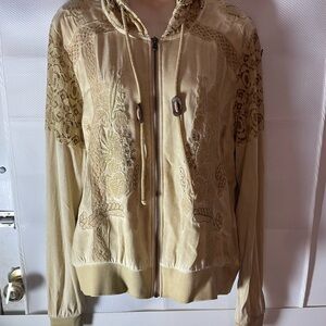 Stylish Women's Lace Bomber Jacket